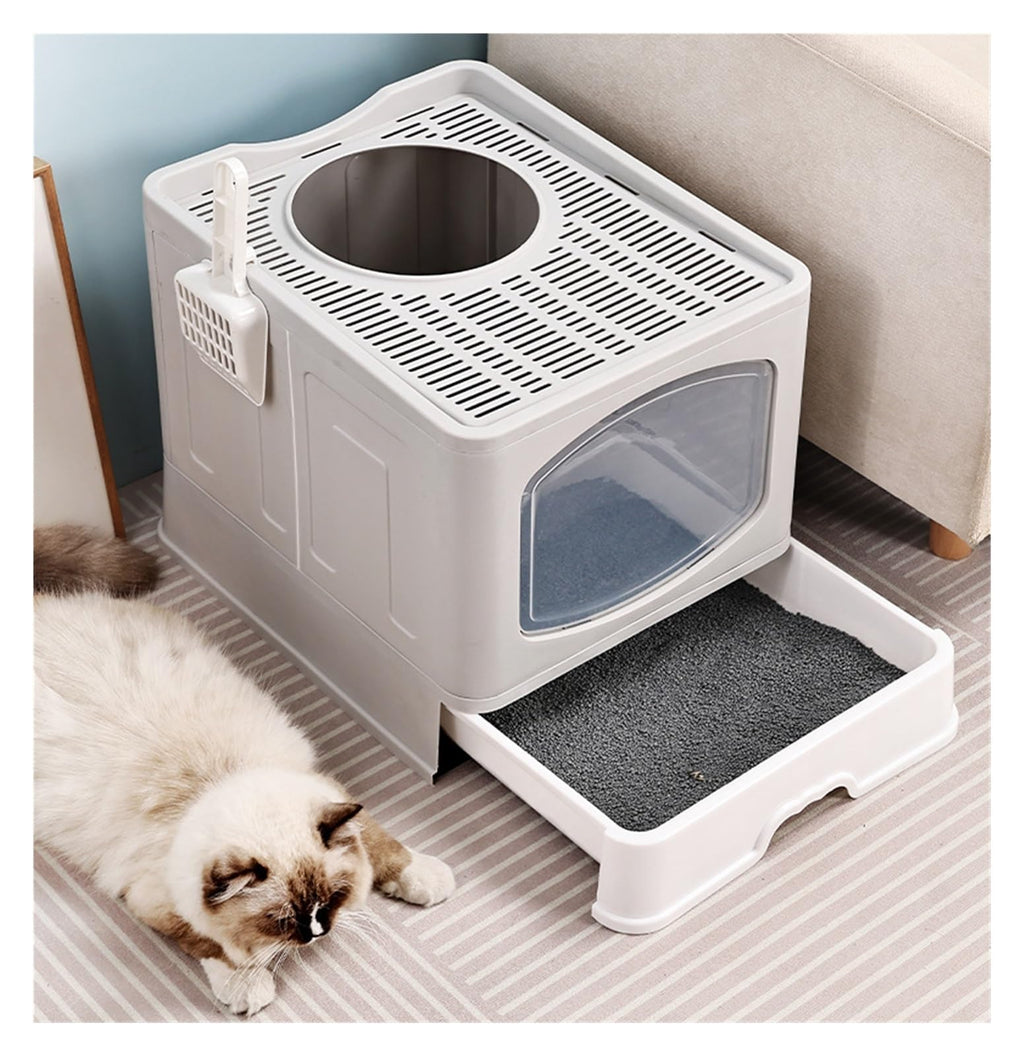 Foldable Cat Litter Box with Lid U28216