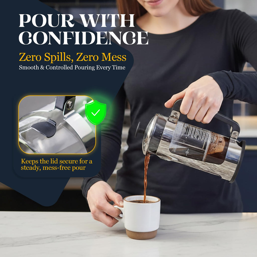 32oz Stainless Steel French Press Coffee Maker Q126554