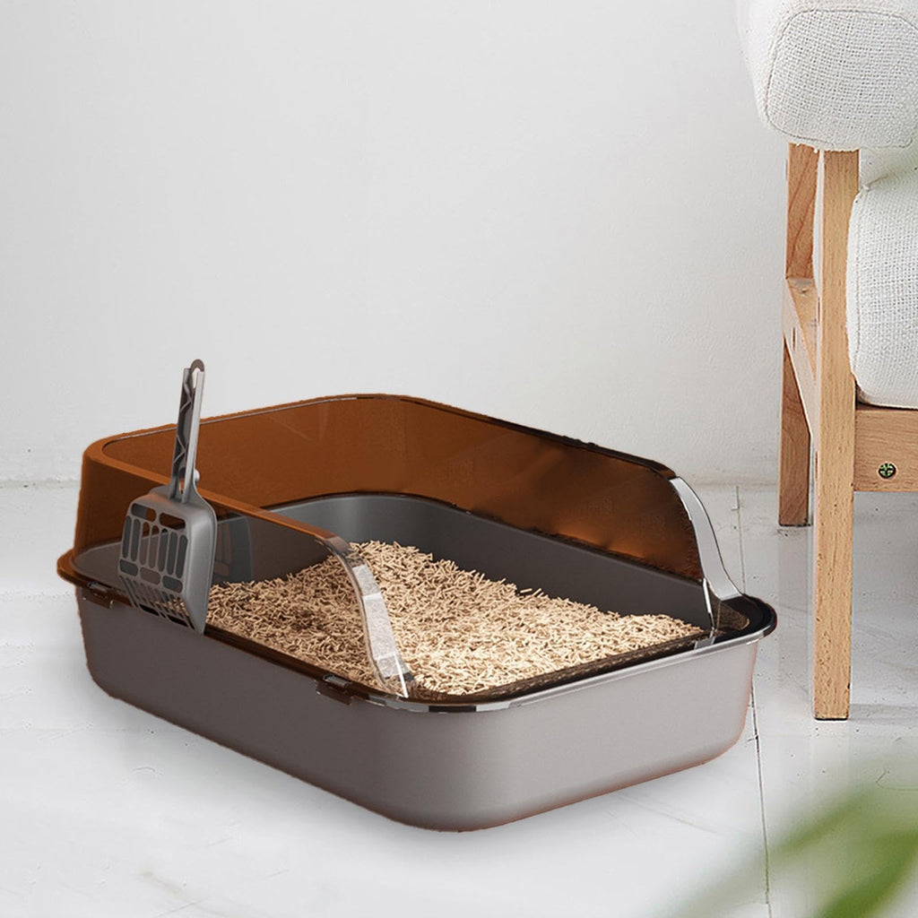 Open Top Sifting Litter Box Gray B785893