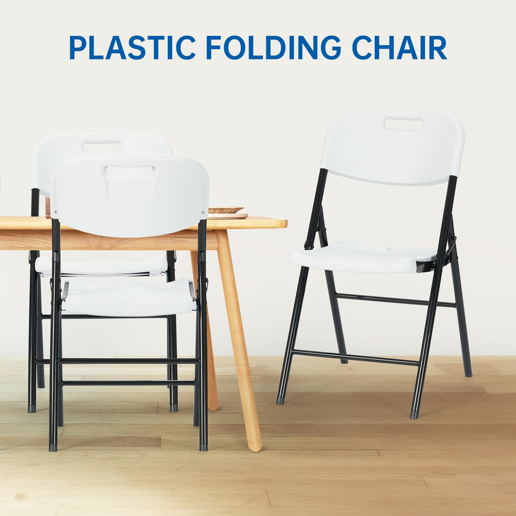 10 Pack White 800 LBS Folding Chairs M8158