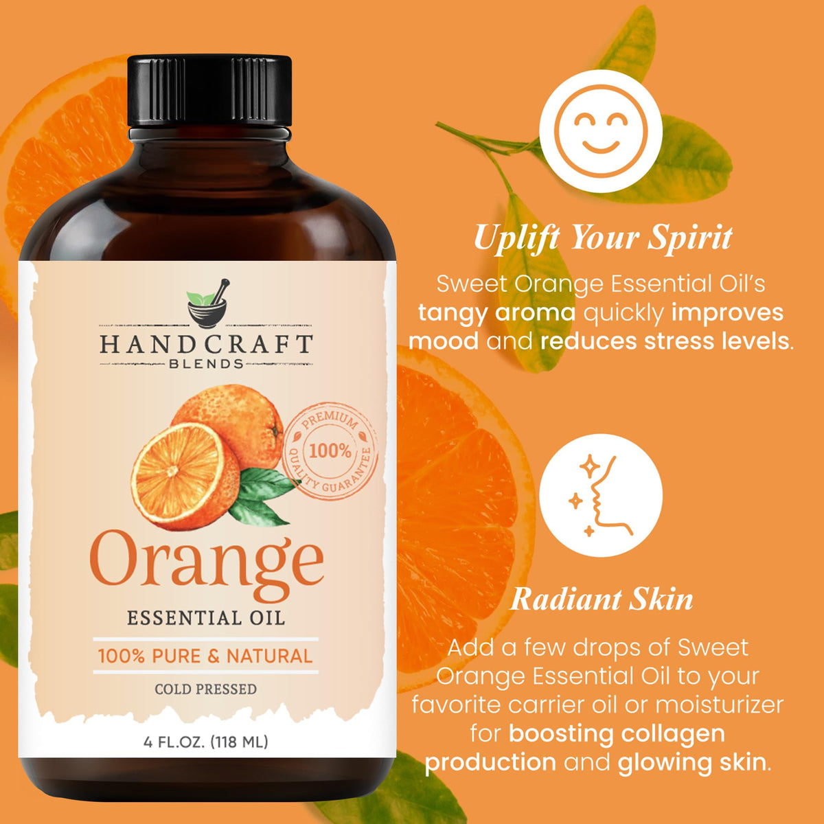 Lavender and Orange Essential Oils 2 x 4 Fl Oz D10038