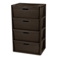 Gray Plastic 3-Drawer Storage Tower with Bins F87566