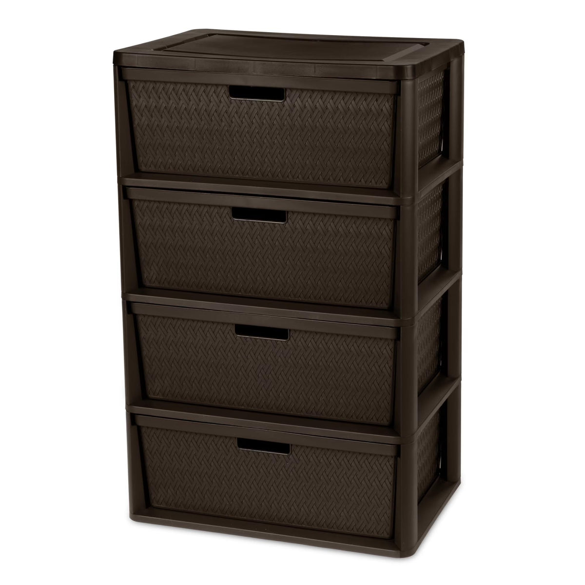 Gray Plastic 3-Drawer Storage Tower with Bins F87566
