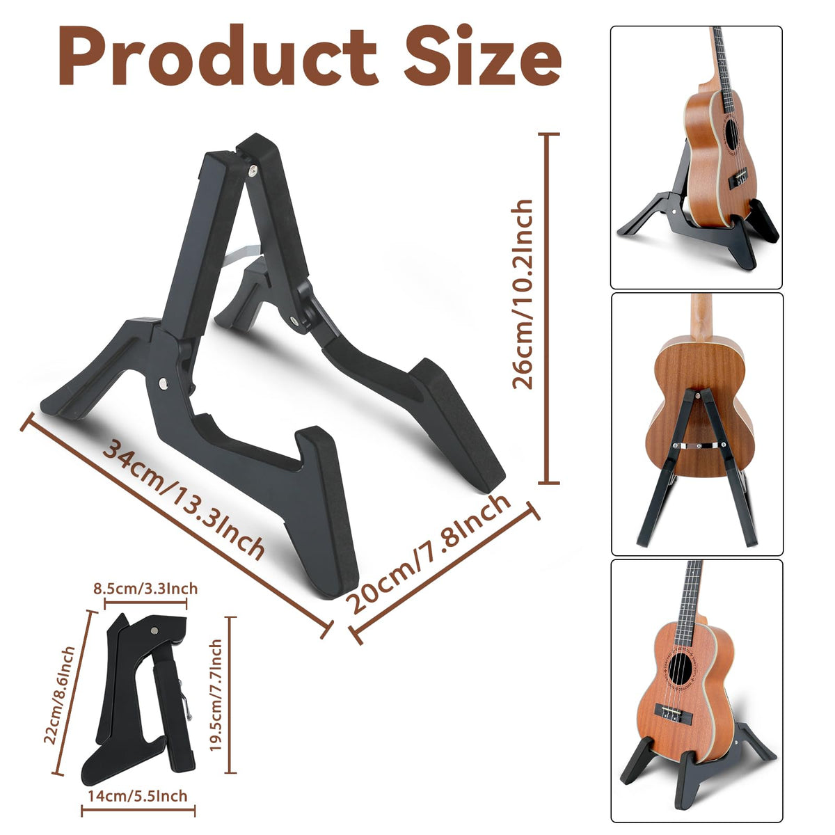 Adjustable Folding Ukulele Stand W1050