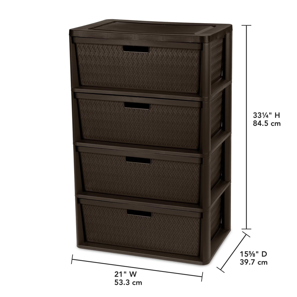 Gray Plastic 3-Drawer Storage Tower with Bins F87566