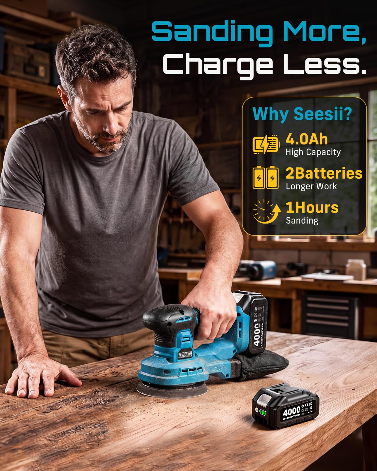 6 Speed Cordless Random Orbit Sander L431