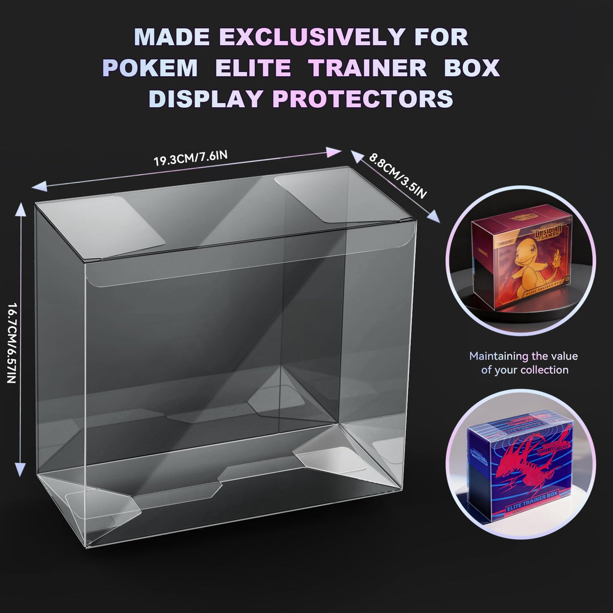 UV-Blocking Plastic Display Case W9015