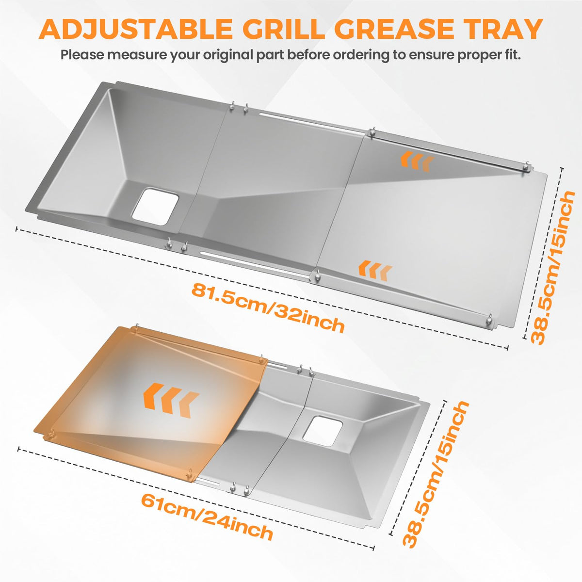 Adjustable Universal Grease Tray with Catch Pan Z387