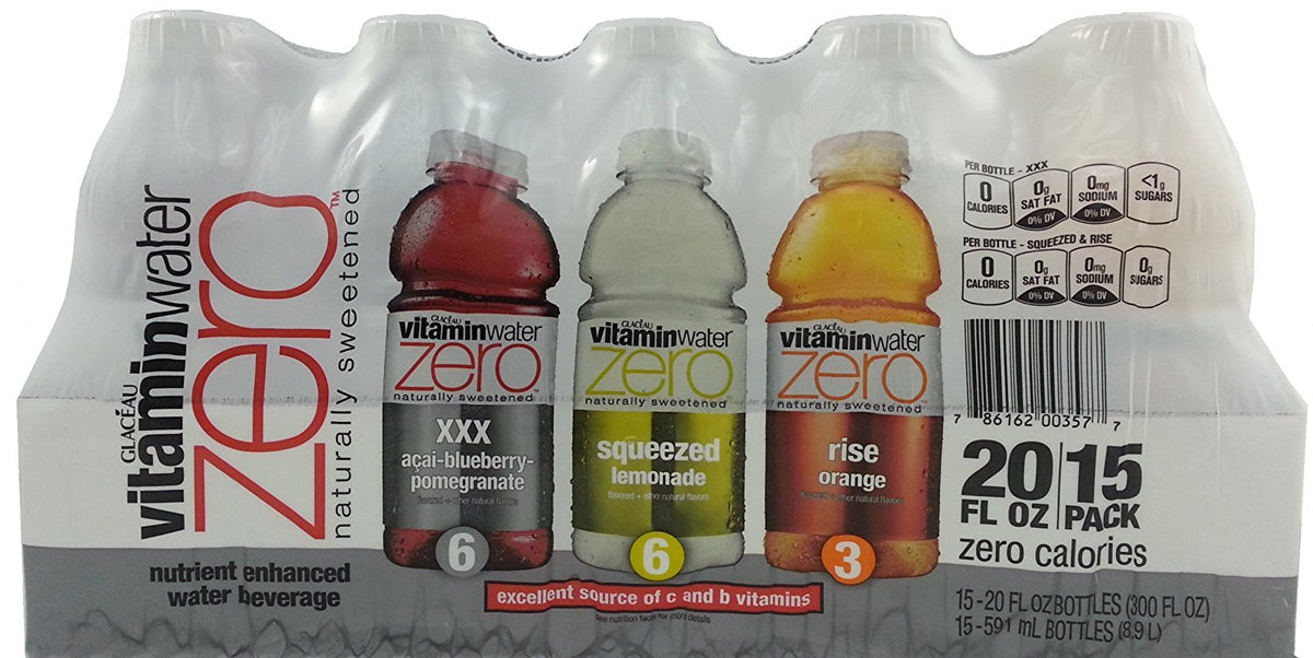 Vitamin Water Zero Variety Pack 15/20 Oz Btls X6033