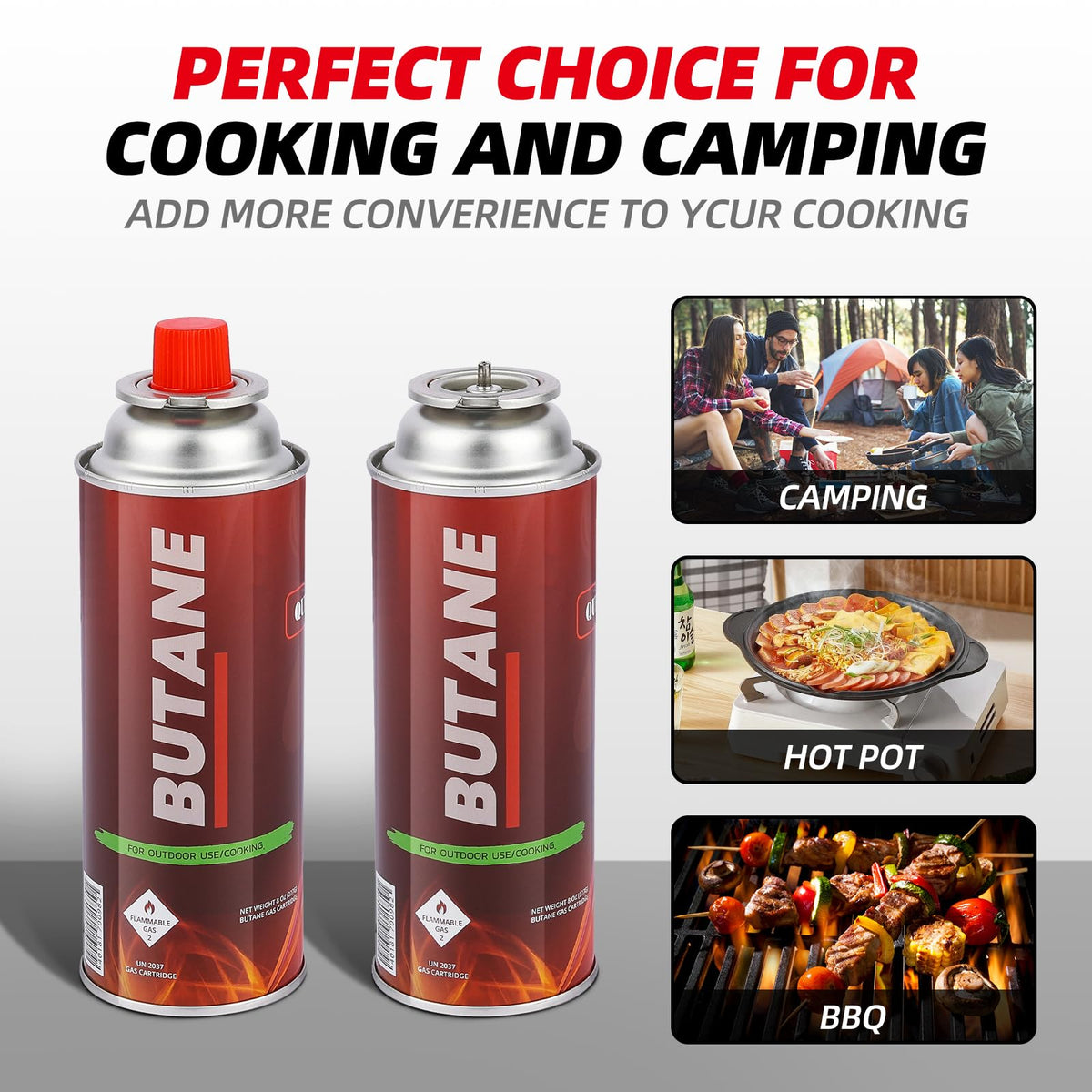8oz Butane Fuel Canisters Pack of 4 X970811