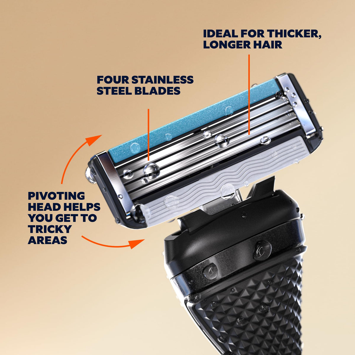 4 Blade Razor Refill Cartridges 8 Count and Shaving Kit W83328
