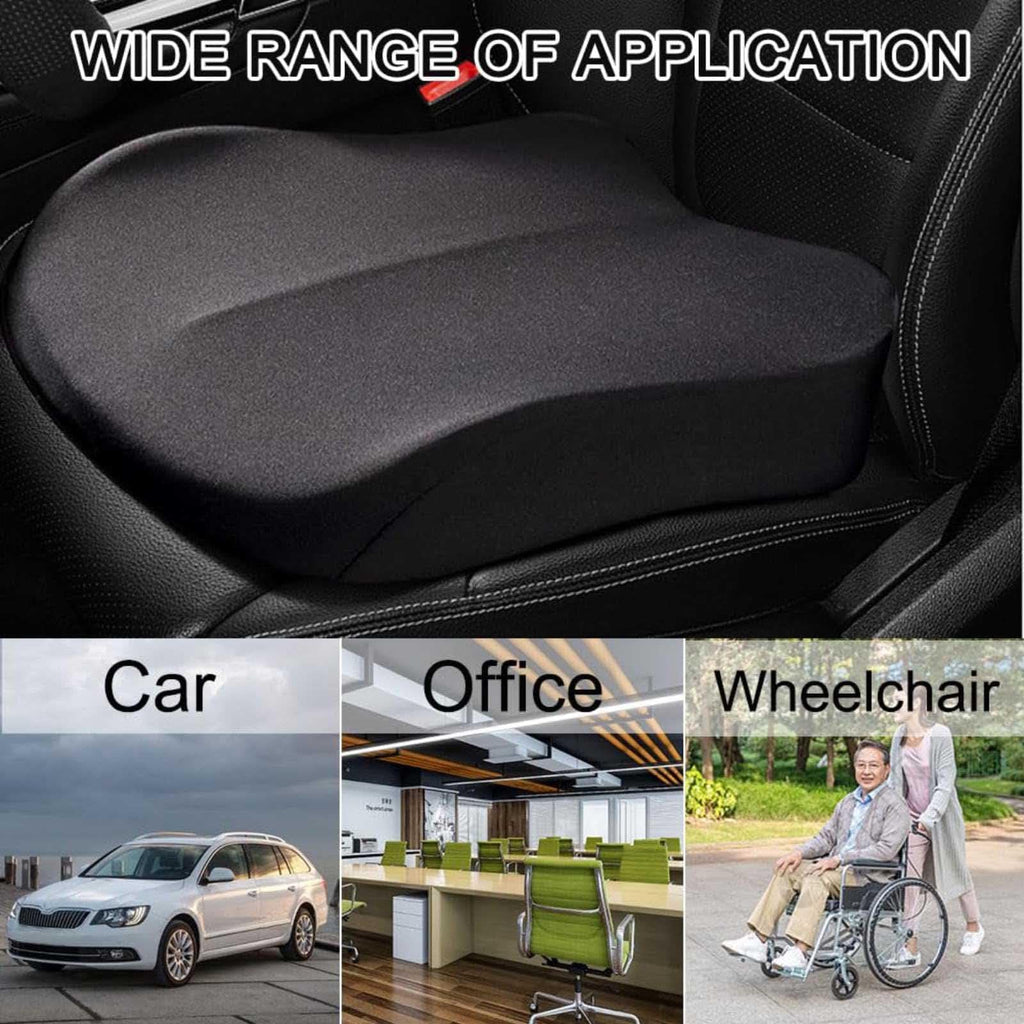 Memory Foam Seat Cushion Non-Slip Car Booster Pad with Adjustable Strap Q719