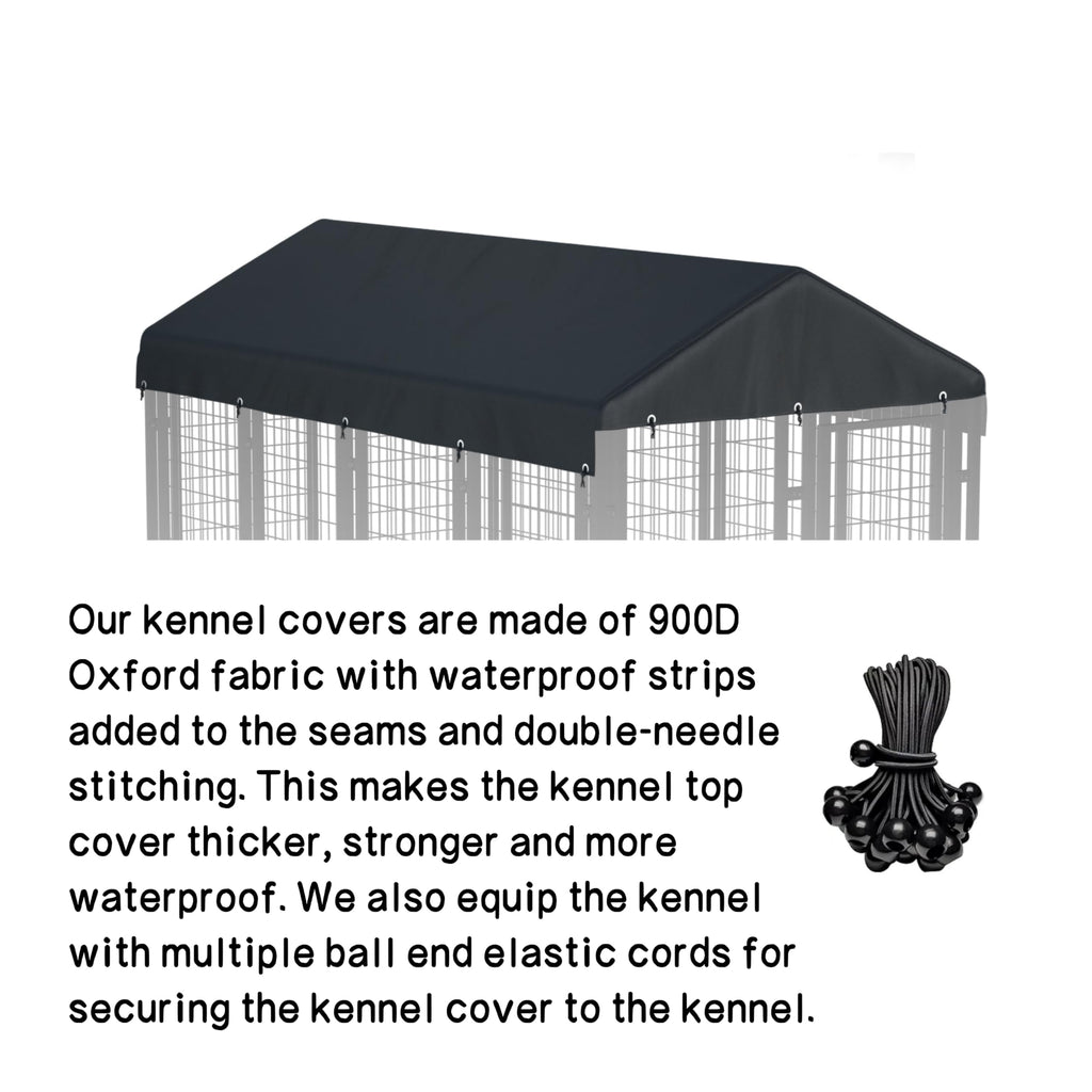 8x4 ft Black Dog Kennel Cover S732