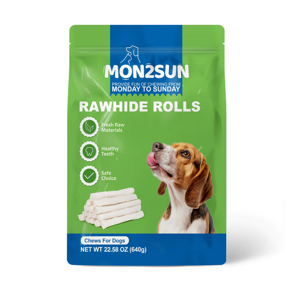 6Inch Natural Flavor Rawhide Rolls Dog Treats O92010
