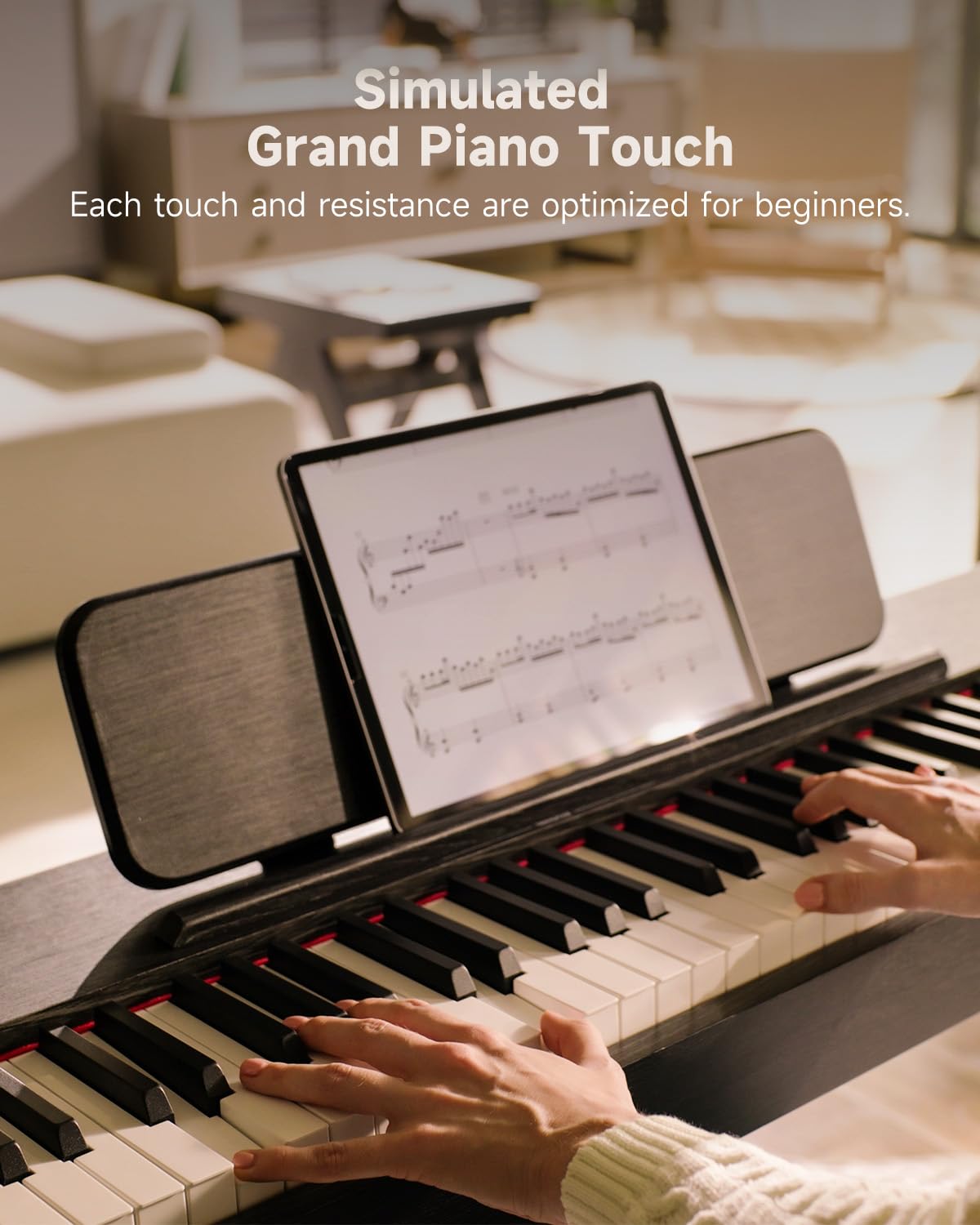 88 Key Weighted Digital Piano with Bluetooth and Three Pedal W89643