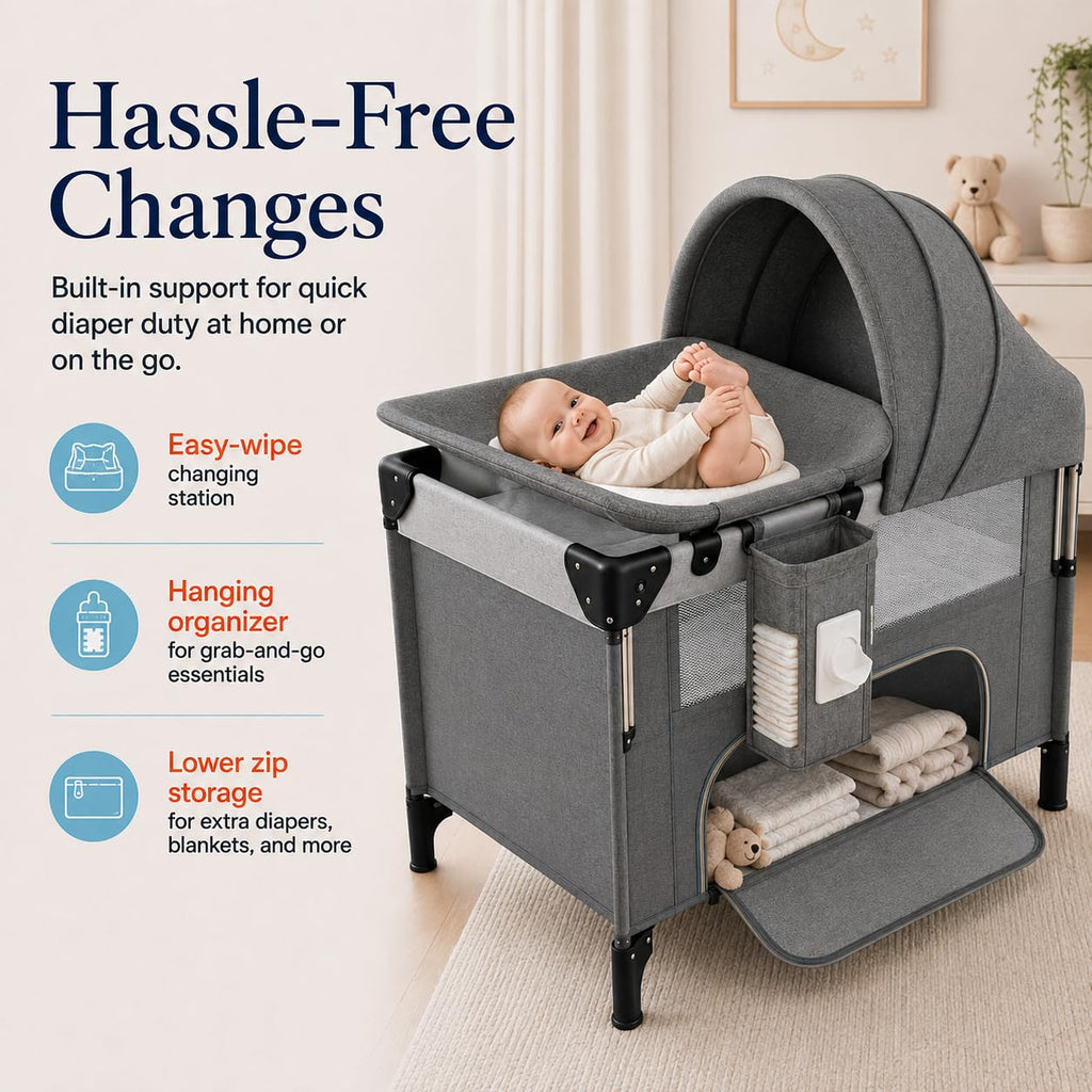 3-in-1 Baby Travel Playard with Changing Table U635935