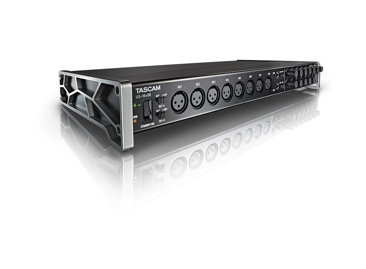 Rackmount USB Audio/MIDI Interface, 8 XLR/8 1/4" Inputs, 8 Outputs, Black Q2280