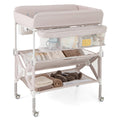 Portable Foldable Baby Changing Table with Wheels D164327