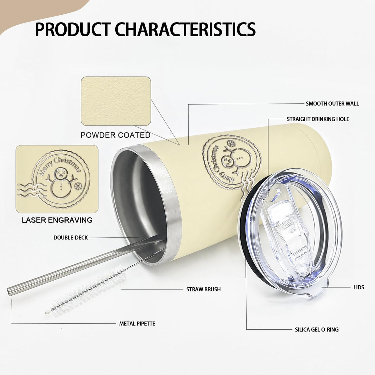 20 Pack Stainless Steel Vacuum Insulated Tumbler 20oz P5678