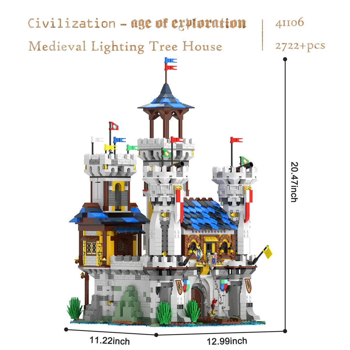 Medieval Castle Building Set with LED Light E1933