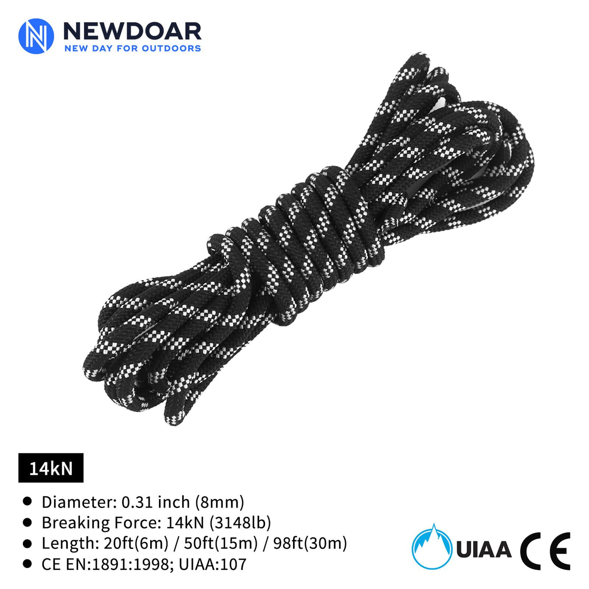 8mm 10mm Double Braid Climbing Rope Y692