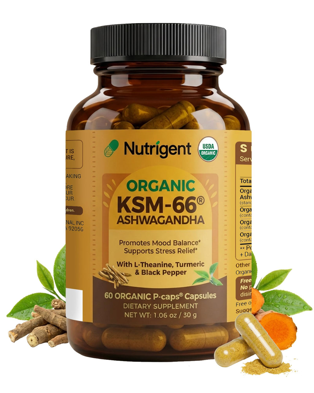 Organic Ashwagandha 600mg Capsules N5564