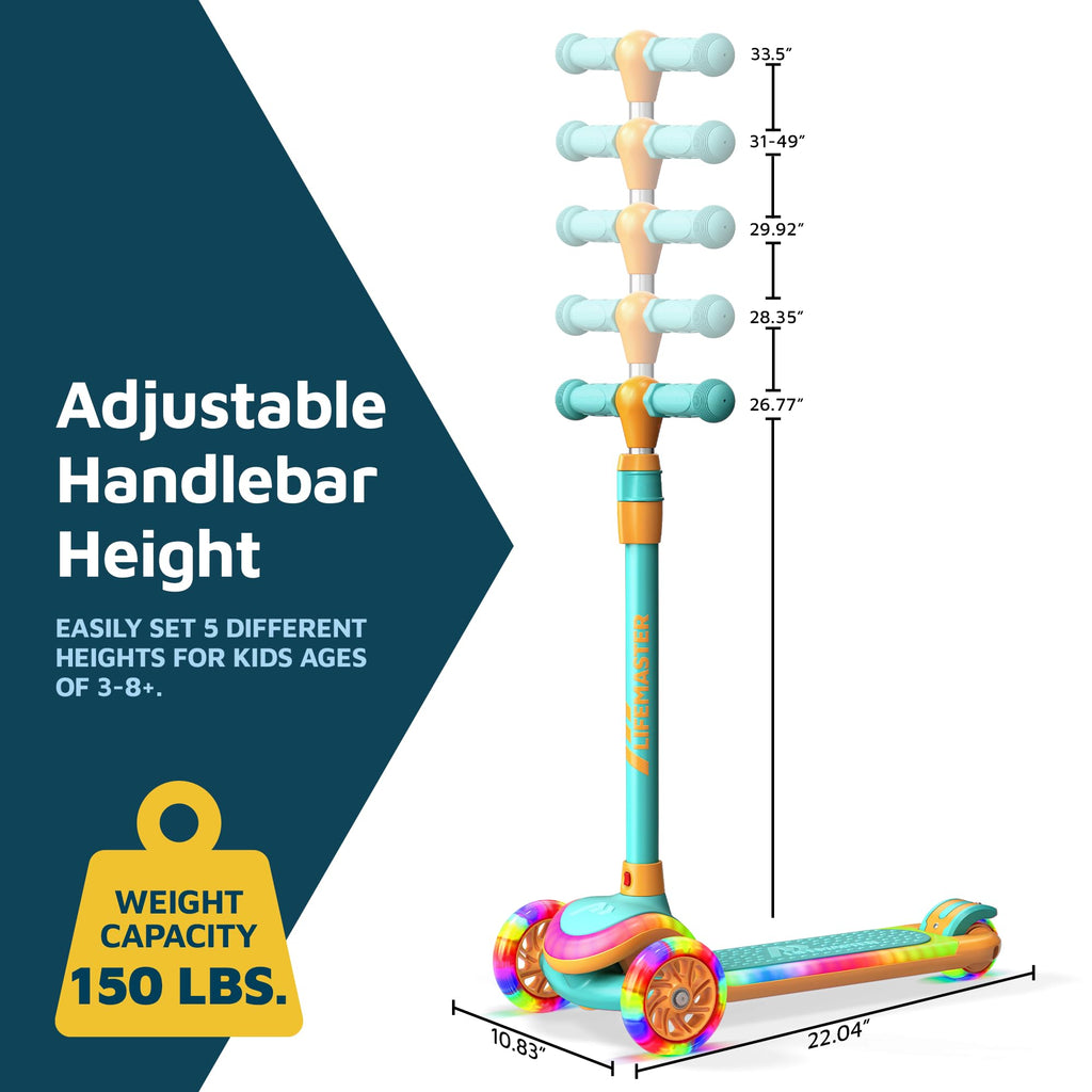 3-Wheel Kids Scooter with Multi-Color Lights U4294