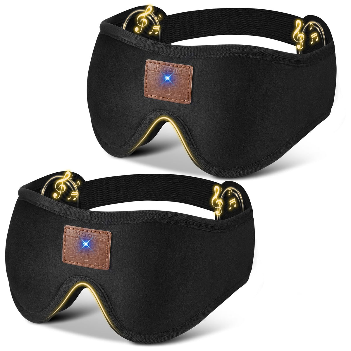 3D Bluetooth Sleep Mask with Headphones 2-Pack J95237