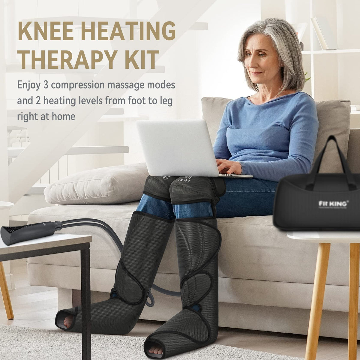 Foot & Leg Compression Massager with Knee Heating T26276