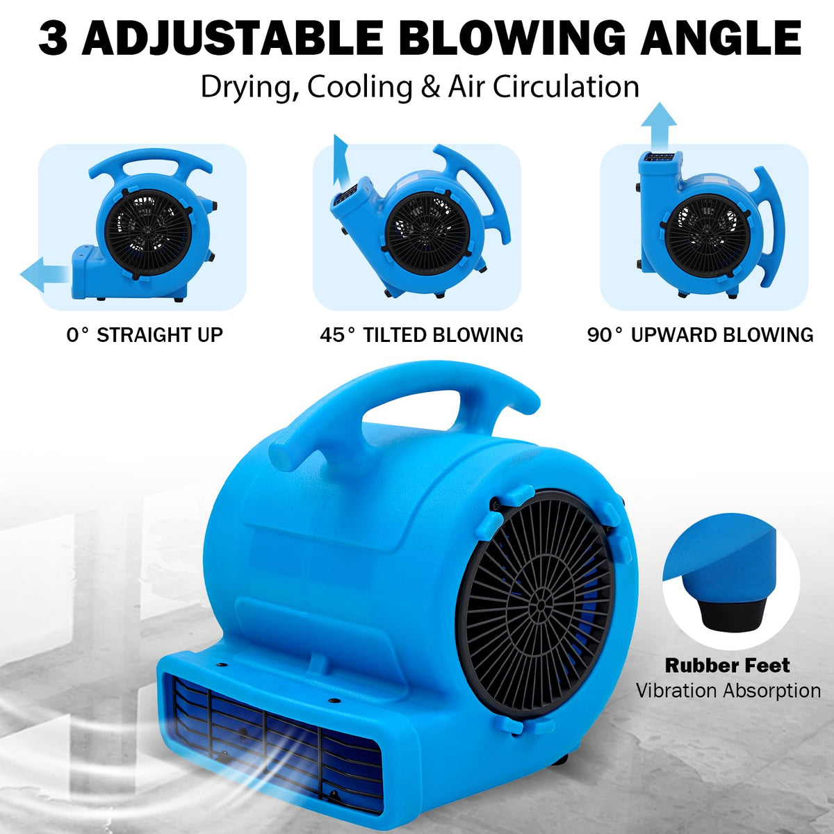 1/4hp 1000CFM 2 Speed Air Mover Floor Fan L95741
