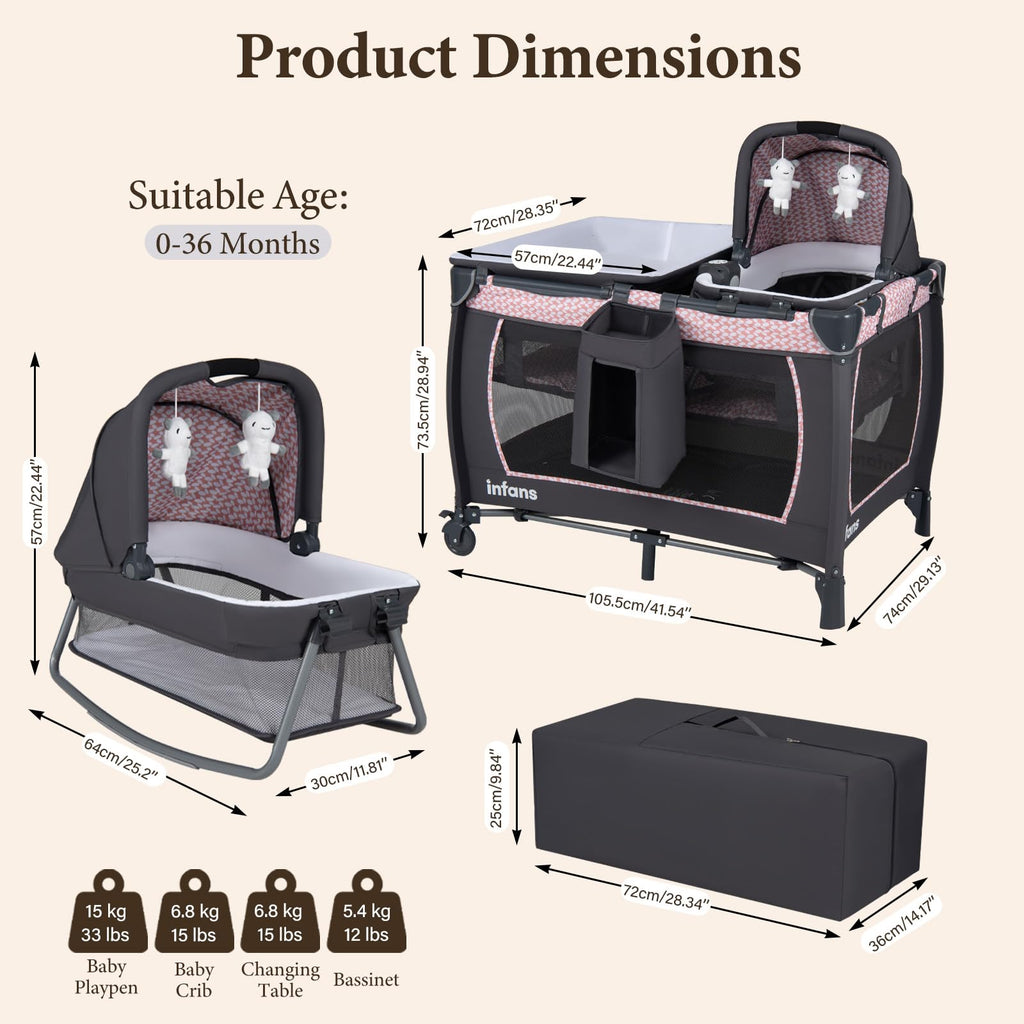 5 in 1 Pack and Play with Bassinet F87369