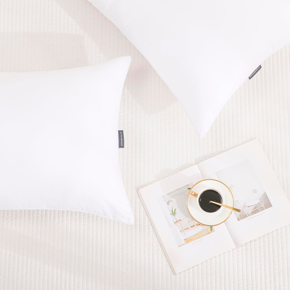 Gold Down Alternative Bed Pillow Set of 2 King Size M225