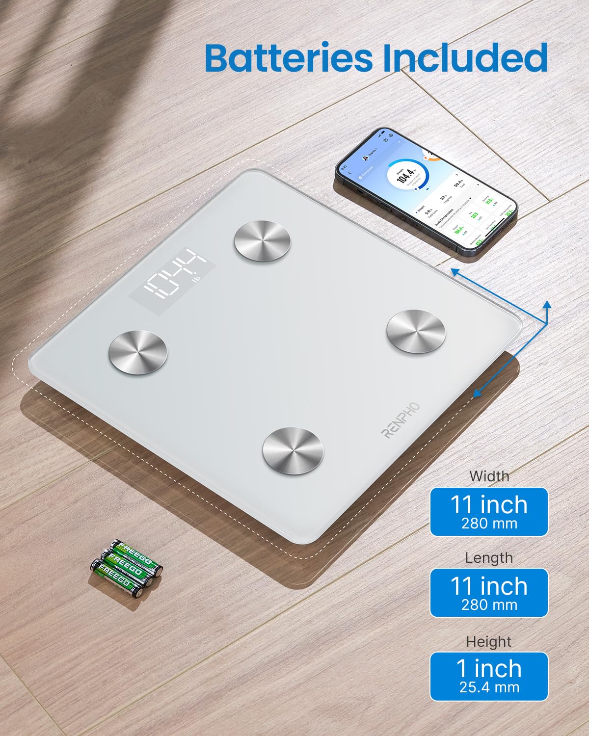 White Bluetooth Smart Scale W3694