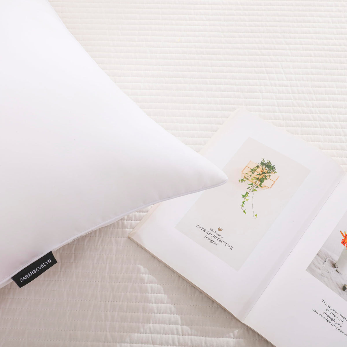 Gold Down Alternative Bed Pillow Set of 2 King Size M225