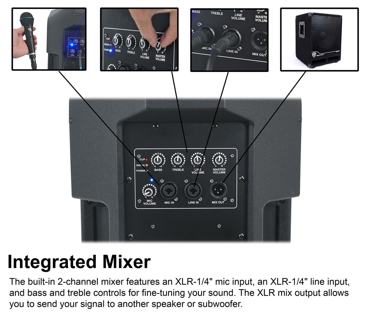 12" Powered DJ PA Speaker Pair with Stands P48731