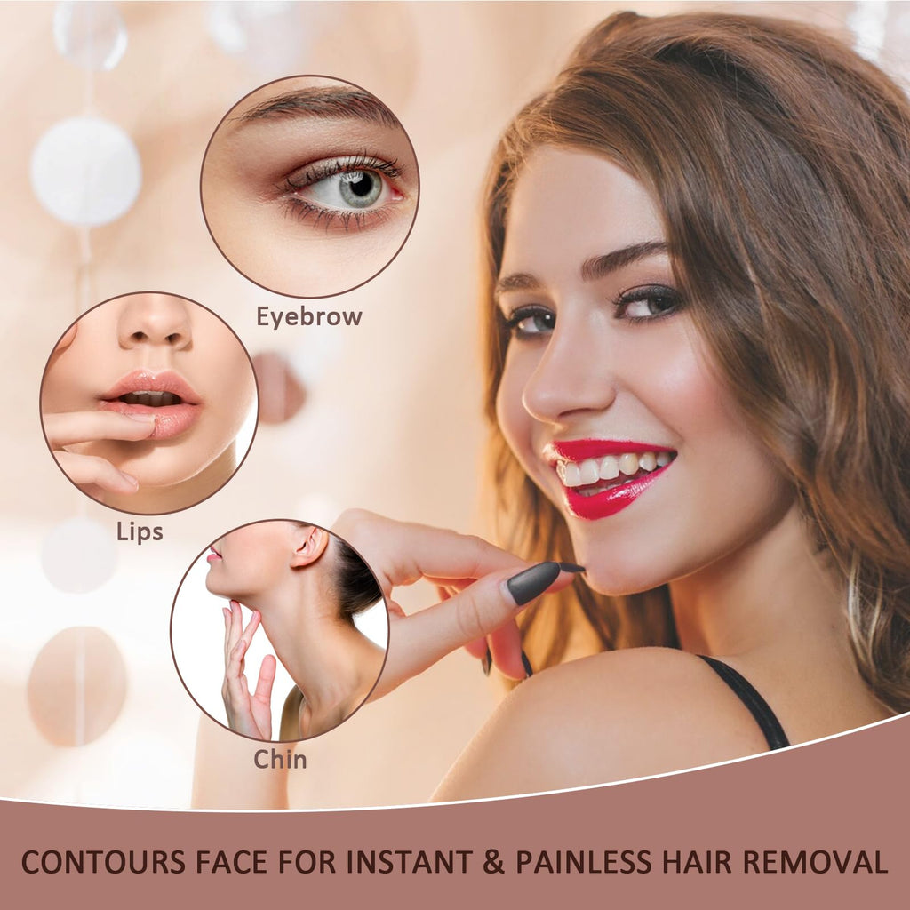 Battery Powered Facial Hair Remover with 2 Replacement Heads Y681783
