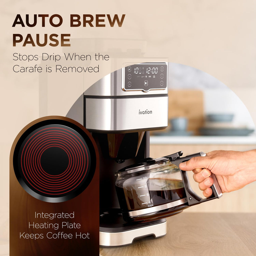 2-in-1 Drip Coffee Maker & Grinder D513