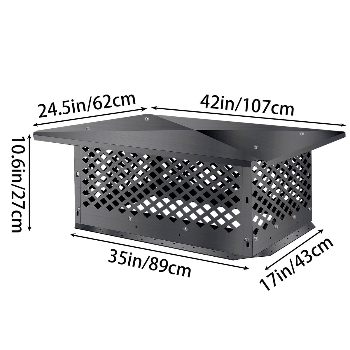 Black Alloy Steel Chimney Cap G221