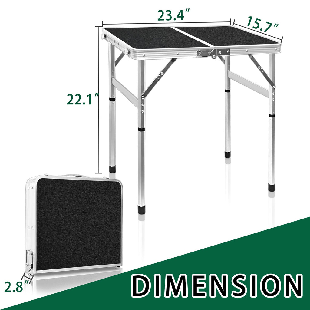 2ft Lightweight Adjustable Folding Camping Table Y984155
