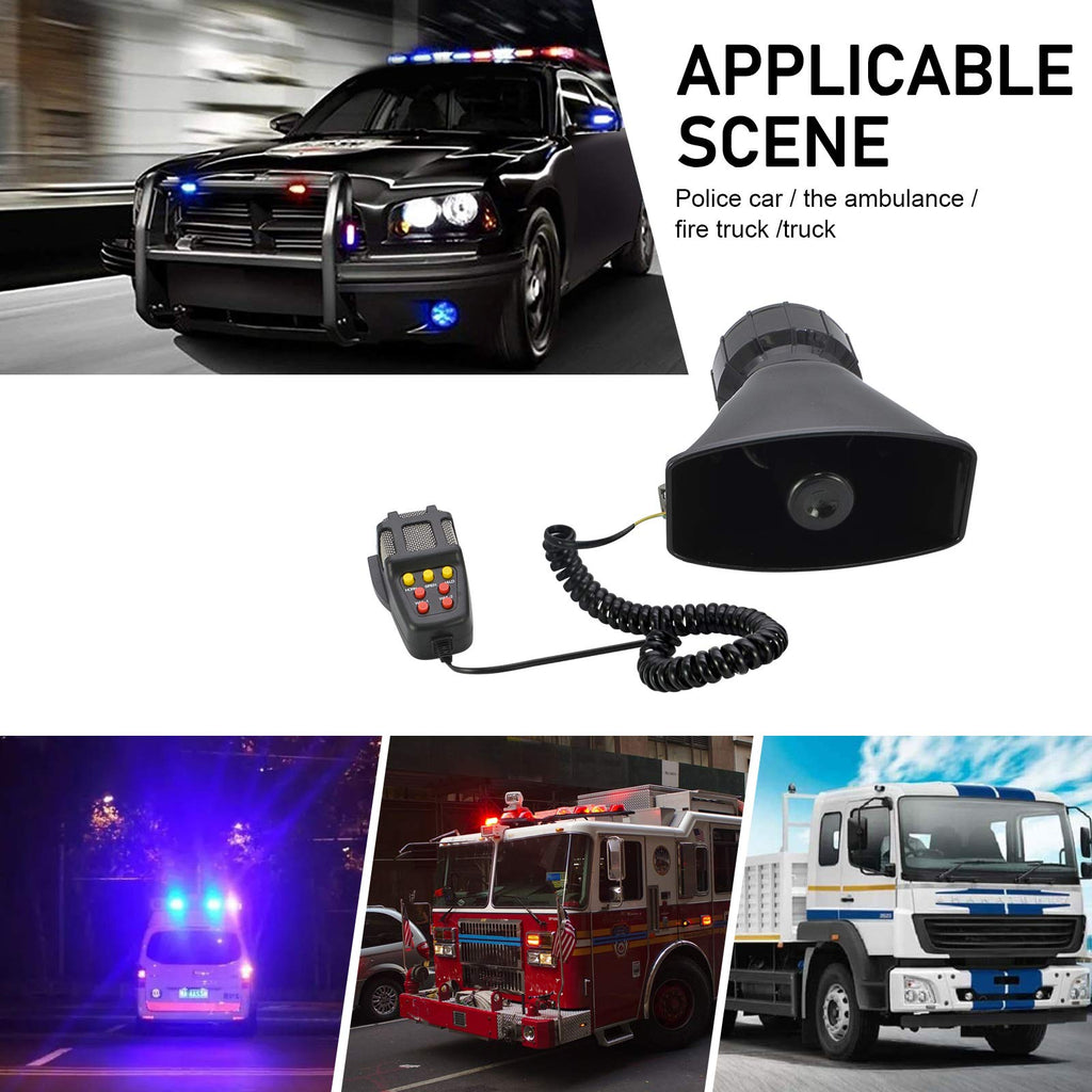 100W 7 Tones Wired Handheld Microphone Car Siren Speaker S51579