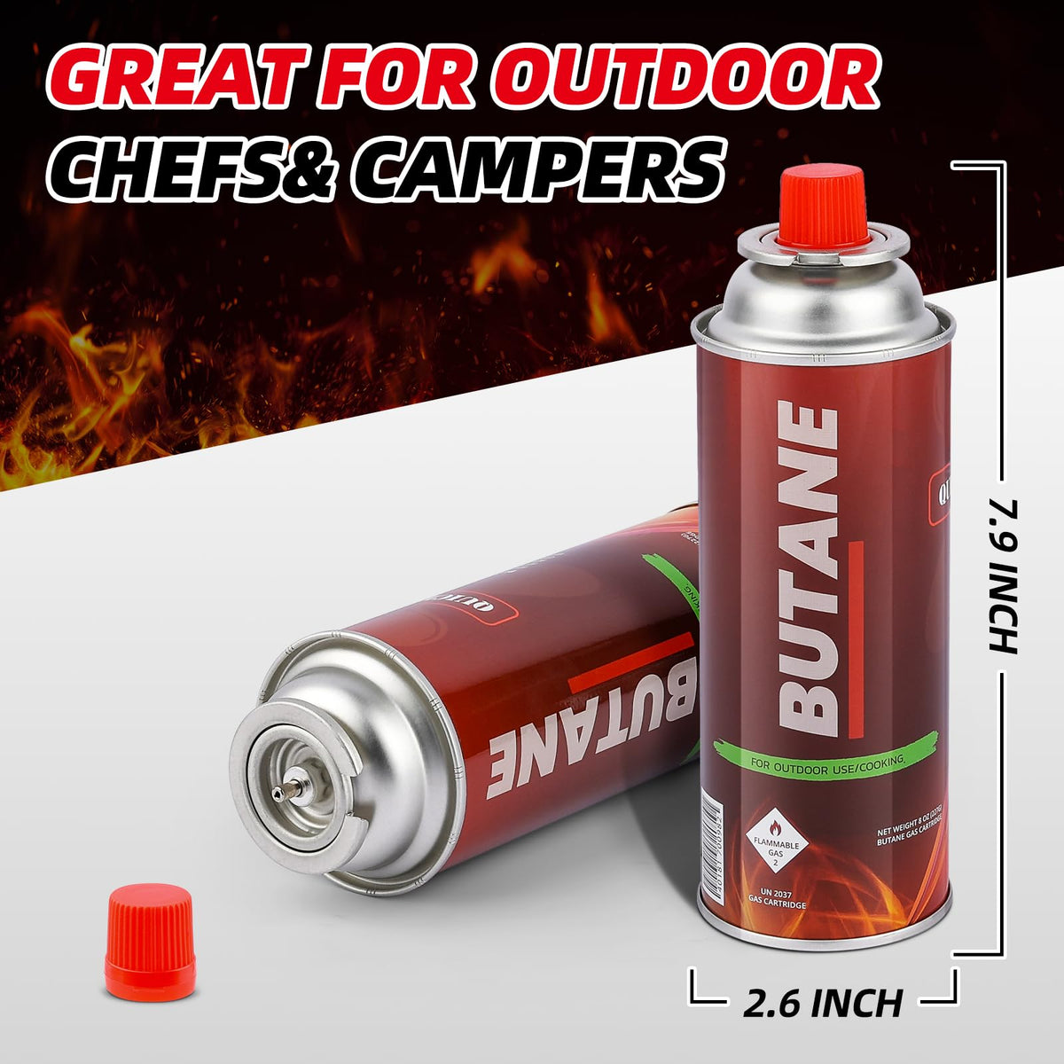 8oz Butane Fuel Canisters Pack of 4 X970811