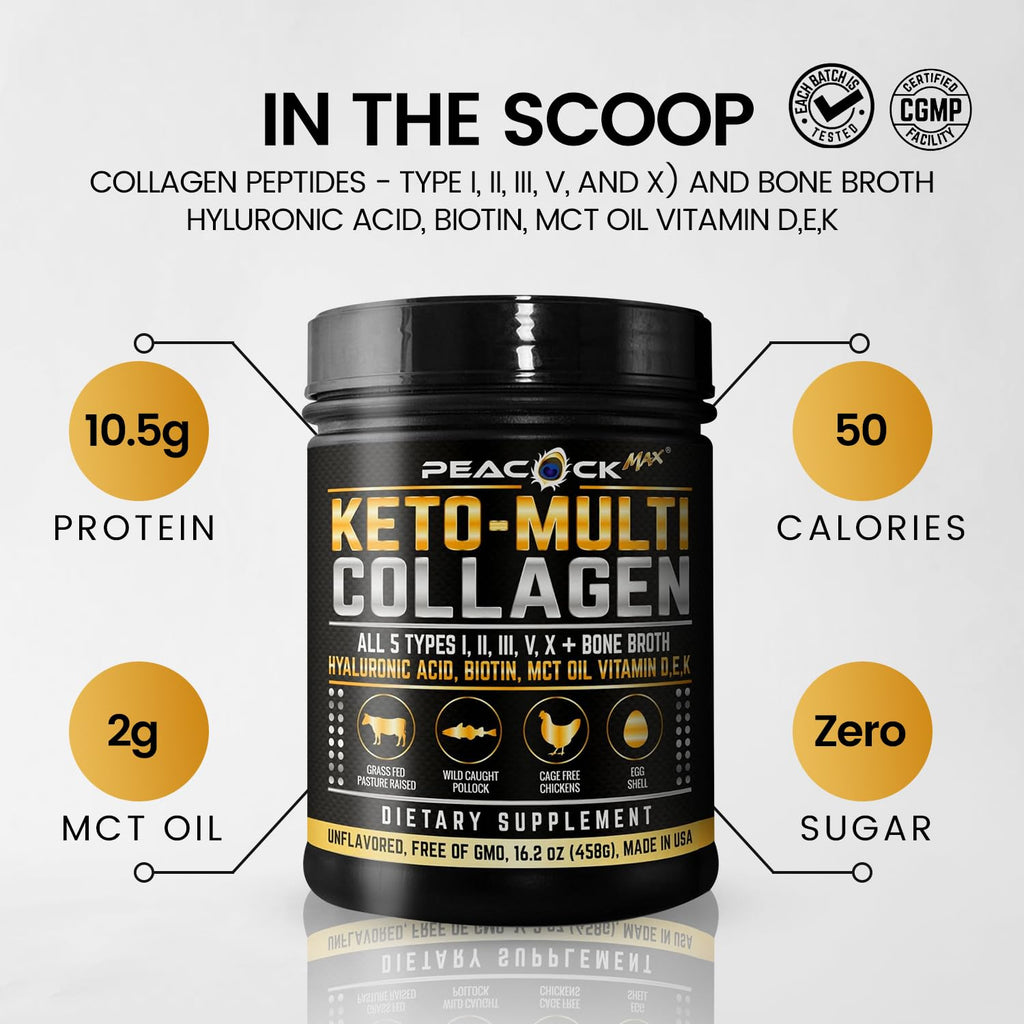 Multi Collagen Protein Powder 16.2 oz Pack of 6 Unflavored S25786