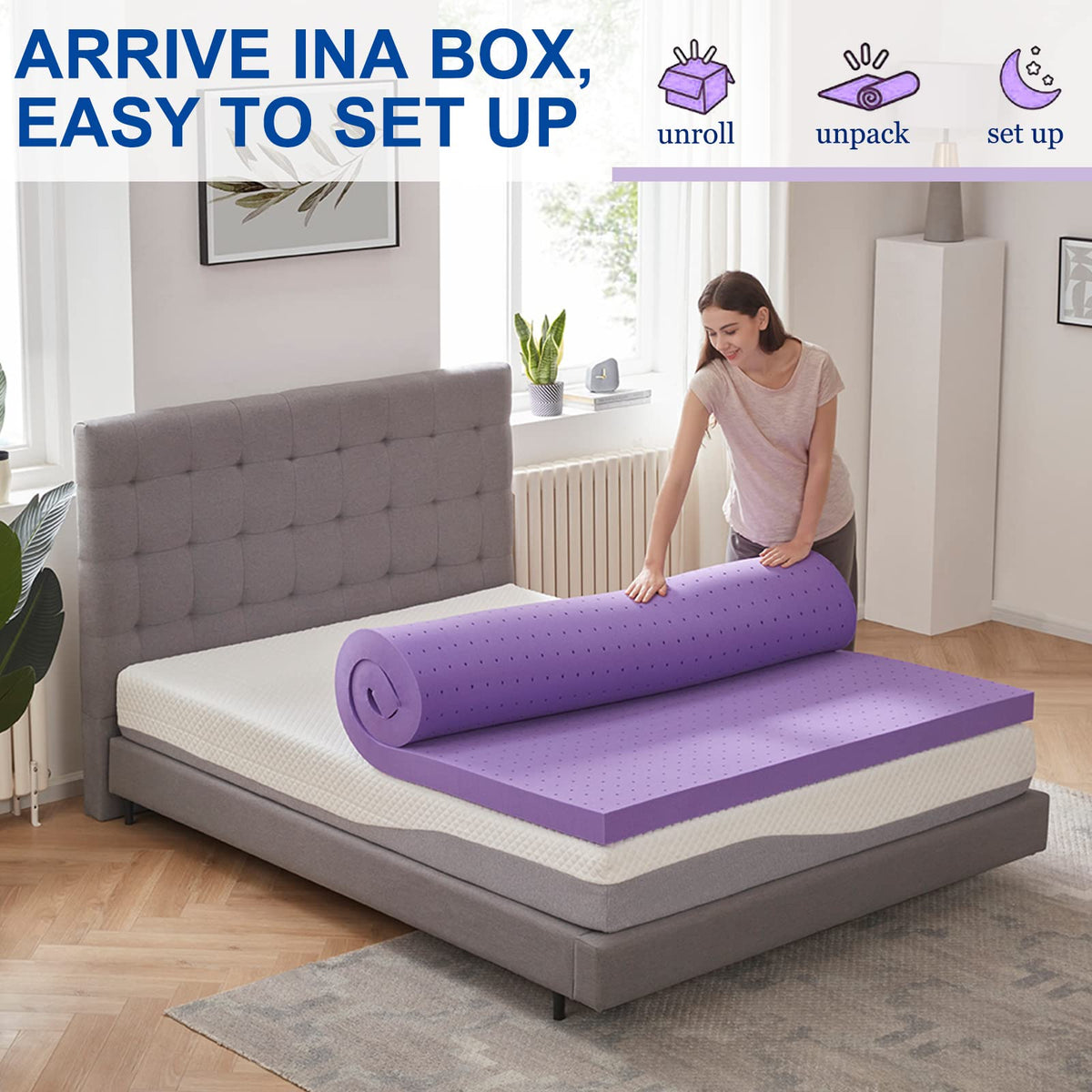 3 Inch Gel Memory Foam Mattress Topper Twin Size C1723