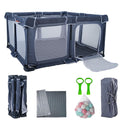 Foldable Baby Playpen with Mat and Storage Bags U83170