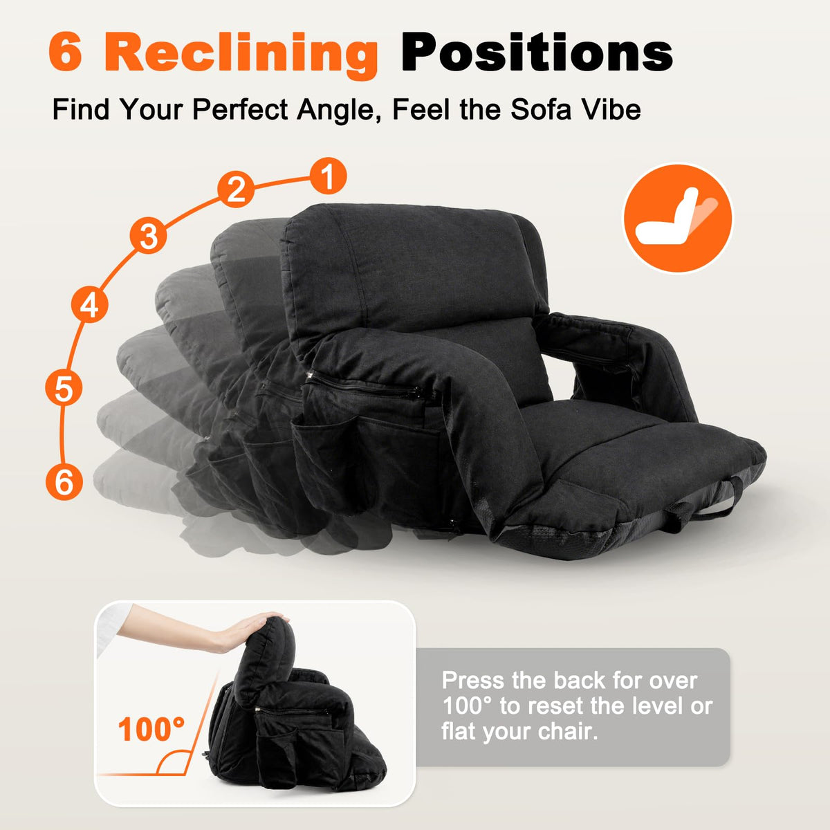 26" Extra Wide Stadium Seats with Back Support D61255