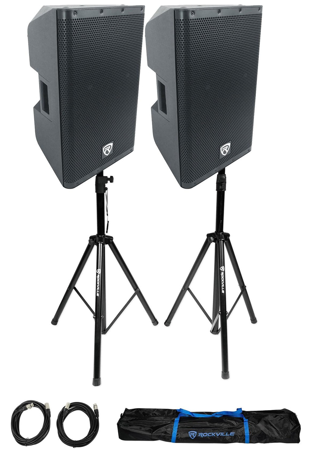 12" Powered DJ PA Speaker Pair with Stands P48731