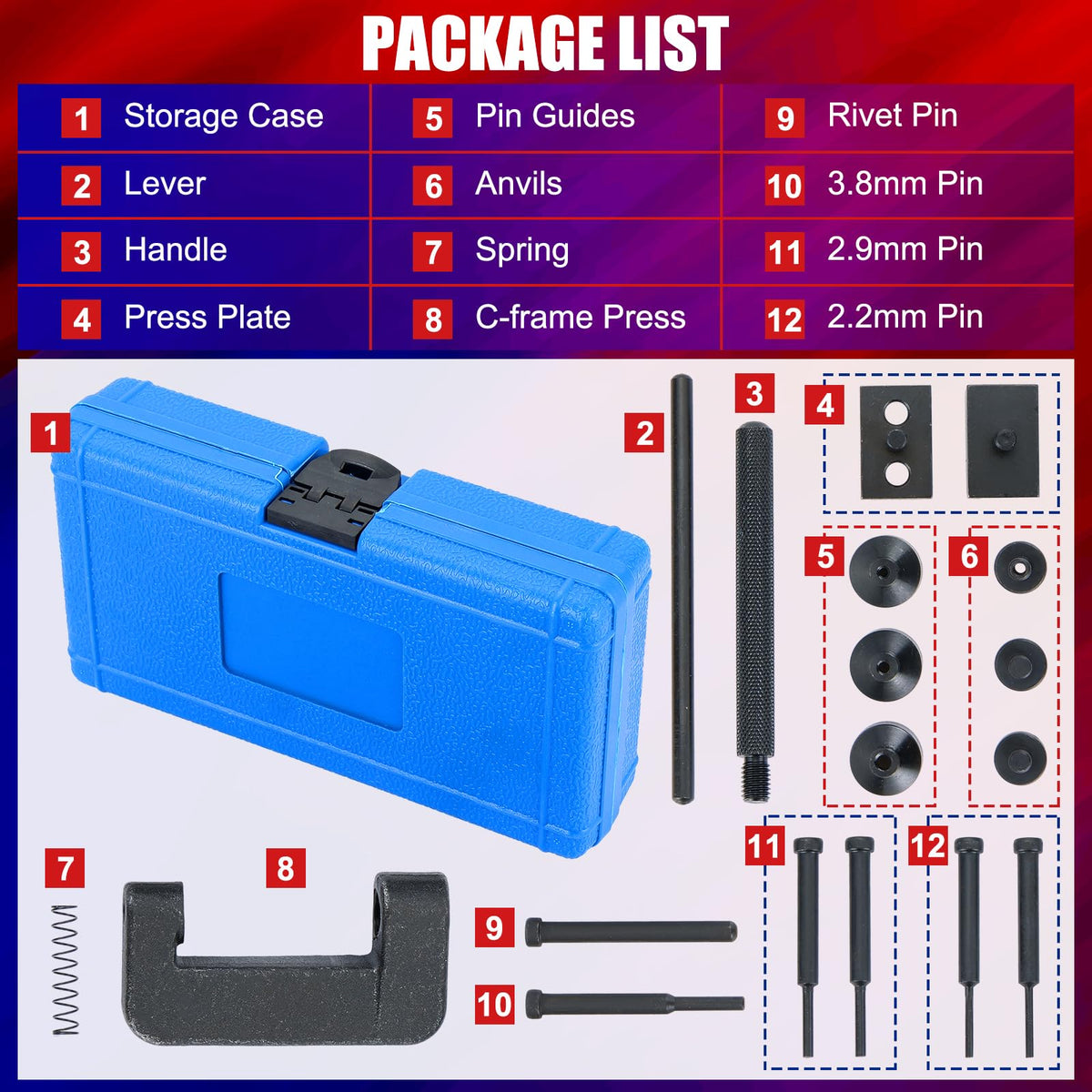 20pc Chain Breaker Tool Kit with Case M8372
