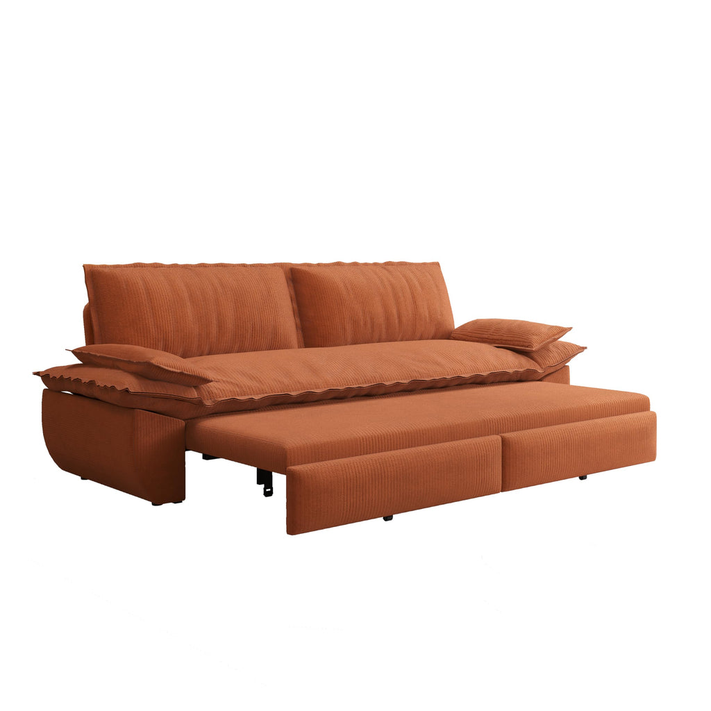 Orange Velvet Two Seater Sofa R4176