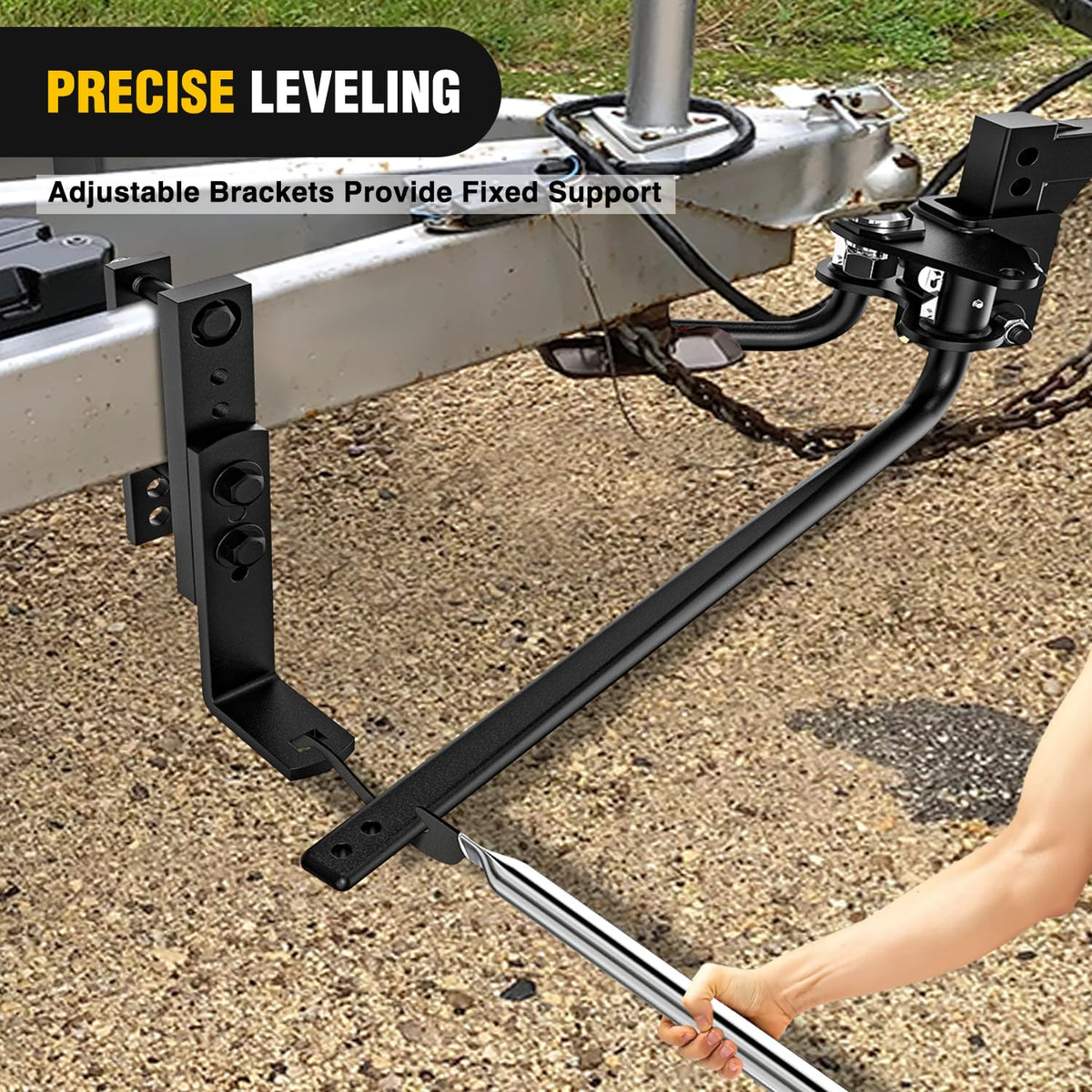 800 lbs Round Bar Weight Distributing Hitch Kit with Sway Control O617