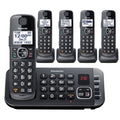 Metallic Black 5 Handset Cordless Phone System with Answering Machine Y331036